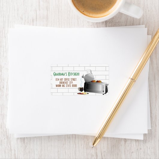 Breakfast Kitchen Pattern Etiket (Insitu)