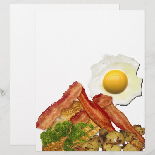 Breakfast Landscape Bacon Eggs (Voorkant / Achterkant)