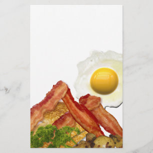 Breakfast Landscape Bacon Eggs Briefpapier