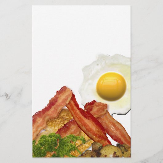Breakfast Landscape Bacon Eggs Briefpapier (Voorkant)