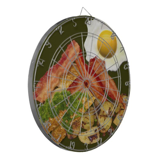 Breakfast Landscape Bacon Eggs Dartbord (Voorkant Links)