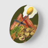 Breakfast Landscape Bacon Eggs Ronde Klok (Hoek)