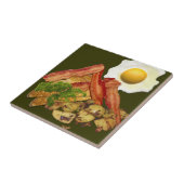 Breakfast Landscape Bacon Eggs Tegeltje (Zijkant)