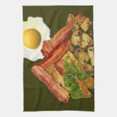 Breakfast Landscape Bacon Eggs Theedoek (Verticaal)