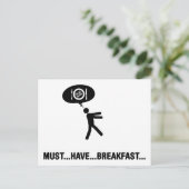 Breakfast Lover Briefkaart (Staand voorkant)