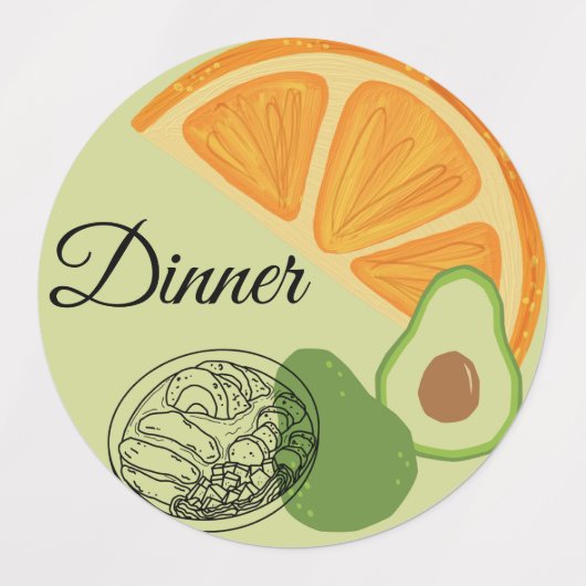 Breakfast, Lunch and Dinner Food Labels (Design 2)