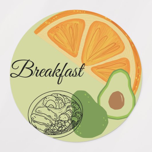Breakfast, Lunch and Dinner Food Labels (Design 1)