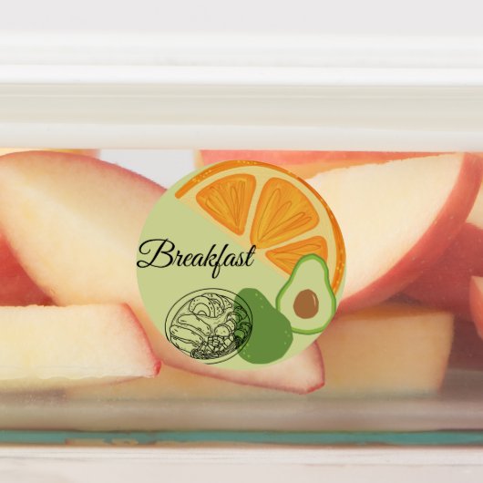 Breakfast, Lunch and Dinner Food Labels (Aangebracht)