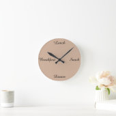 ~Breakfast lunch snack diner~ WALLCLOCK. Ronde Klok (Huis)
