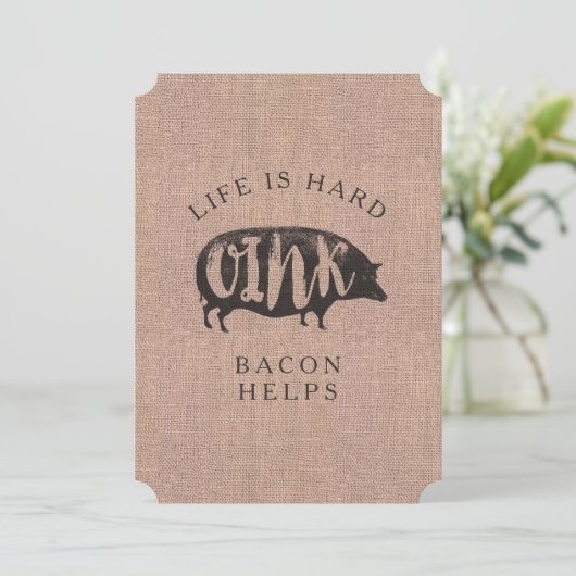 Breakfast of Brunch Picnic Party for Bacon Lovers Kaart (Staand voorkant)