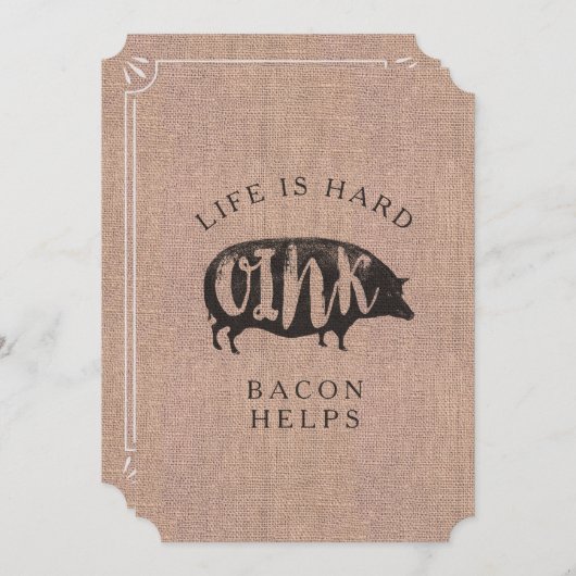 Breakfast of Brunch Picnic Party for Bacon Lovers Kaart (Voorkant / Achterkant)