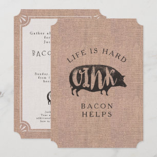 Breakfast of Brunch Picnic Party for Bacon Lovers Kaart