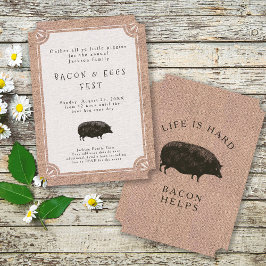 Breakfast of Brunch Picnic Party for Bacon Lovers Kaart
