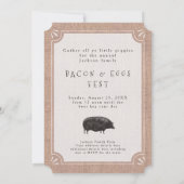 Breakfast of Brunch Picnic Party for Bacon Lovers Kaart (Achterkant)