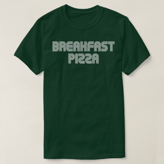 Breakfast Pizza Retro 70s 80s Funny T-shirt (Design voorkant)