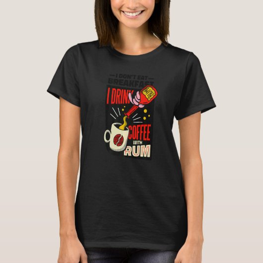 Breakfast Quote Coffee Nightdress Sleep T-shirt (Voorkant)