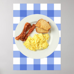 Breakfast Ron Swanson Bacon Eggs en Toast Poster