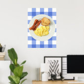 Breakfast Ron Swanson Bacon Eggs en Toast Poster (Thuiskantoor)