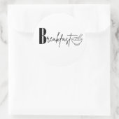 Breakfast Ronde Sticker (Tas)