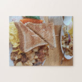Breakfast Sandwich Hashbrowns Foodie Legpuzzel (Horizontaal)