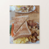 Breakfast Sandwich Hashbrowns Foodie Legpuzzel (Verticaal)