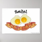Breakfast Smilie Face van Clara Chandler Poster (Voorkant)