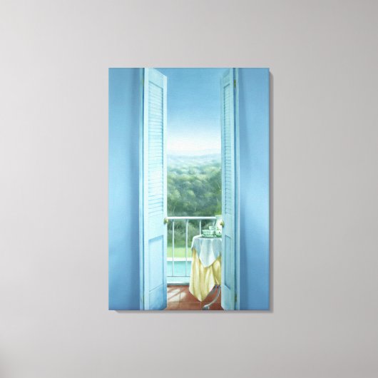 Breakfast St. Maxime 1984 Canvas Afdruk (Voorkant)