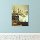 Breakfast still Life, 1638 Canvas Afdruk (Insitu (Houten vloer))
