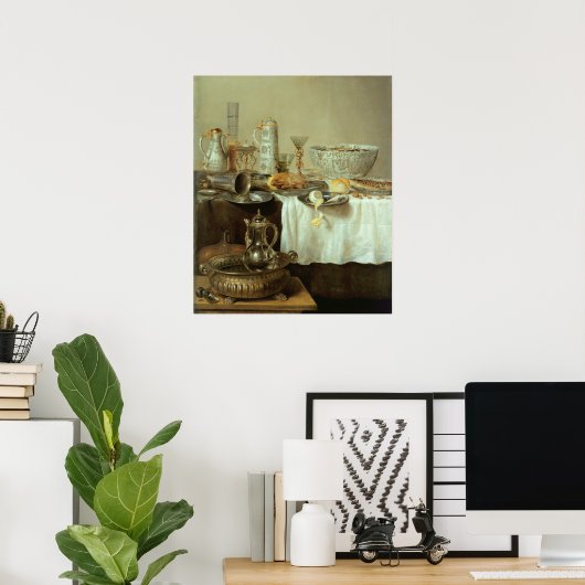 Breakfast still Life, 1638 Poster (Thuiskantoor)