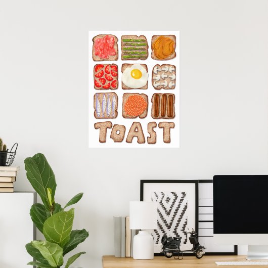Breakfast Toast Poster (Thuiskantoor)