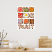 Breakfast Toast Poster (Keuken)