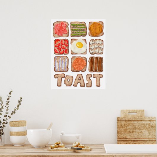 Breakfast Toast Poster (Keuken)