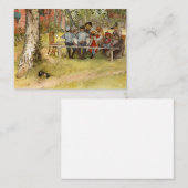 Breakfast under the Big Birch, 1895 by Larsson Notitiekaartje (Voorkant / Achterkant)