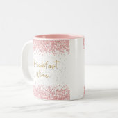 Breakfast Wine Funny Coffee Mok (Voorkant links)