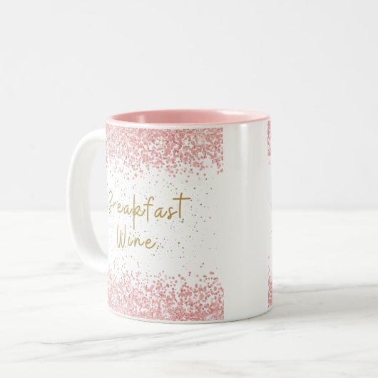 Breakfast Wine Funny Coffee Mok (Voorkant links)