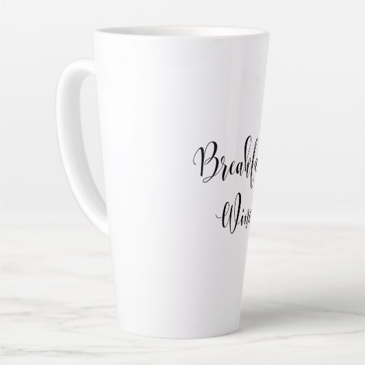 Breakfast Wine Funny Humor Wine Quote Trendy Latte Mok (Linkerhoek)