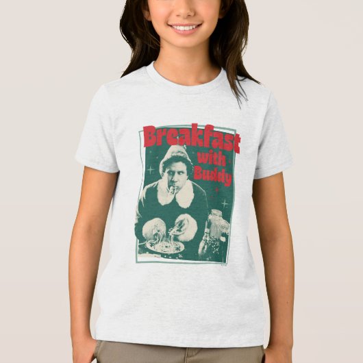 Breakfast With Buddy Tri-Blend Shirt (Voorkant)