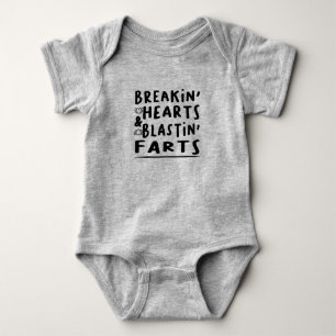 Breakin' Hearts & Blastin' Farts Body Suit Baby Romper