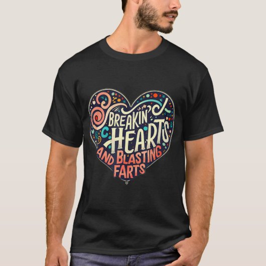 Breakin' Hearts Blastin' Farts Valentijnse jongens T-shirt (Voorkant)