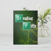 Breaking 50ste verjaardag kaart (Staand voorkant)