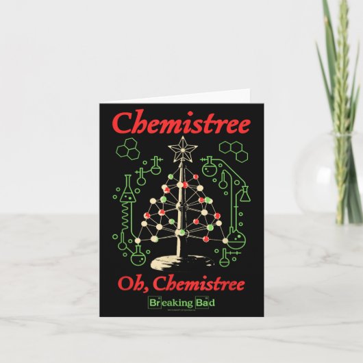 Breaking Bad Oh Chemistree Funny Christmas Science Kaart (Voorkant)