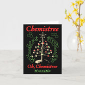 Breaking Bad Oh Chemistree Funny Christmas Science Kaart (Gele Bloem)