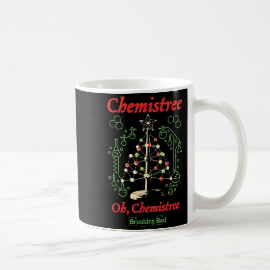 Breaking Bad Oh Chemistree Funny Christmas Science Koffiemok (Rechts)
