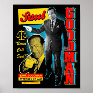 Breaking Bad Saul Goodman Kleurrijke Advertentie C Poster