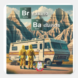 Breaking Badlands Vierkante Sticker