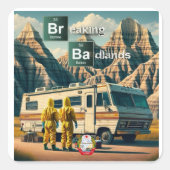 Breaking Badlands Vierkante Sticker (Voorkant)