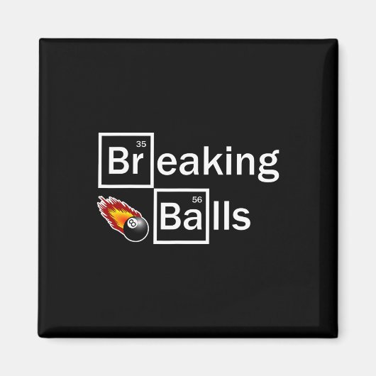 Breaking biljartspeler Pool Snooker 8 Ball Funny Magneet (Voorkant)