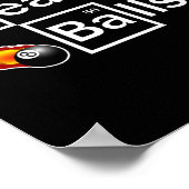 Breaking biljartspeler Pool Snooker 8 Ball Funny Poster (Hoek)