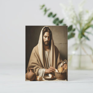 Breaking Bread: het heilige moment van Jezus Briefkaart