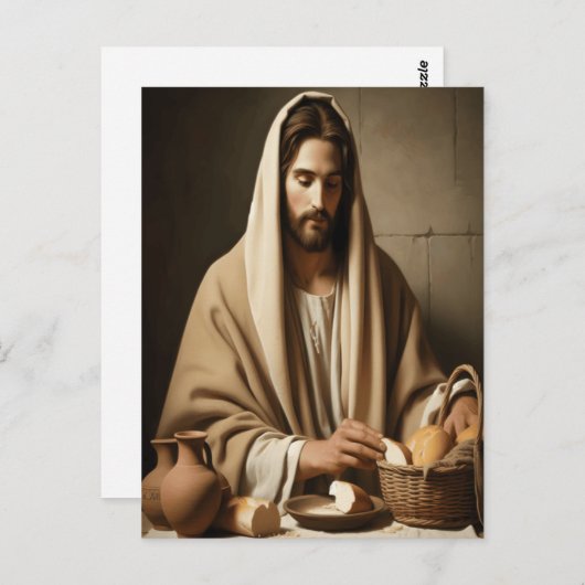 Breaking Bread: het heilige moment van Jezus Briefkaart (Voorkant / Achterkant)